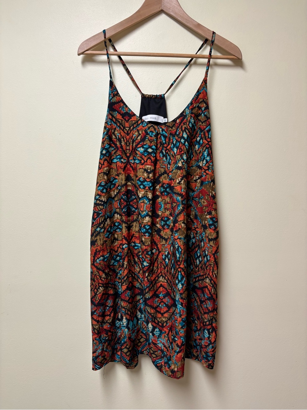 Anthropologie Bishop + Young Graphic Geometric Print Cami Dress